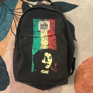 Zion Rootswear Black Bob Marley Backpack